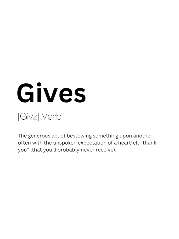 Gives Definition Meaning