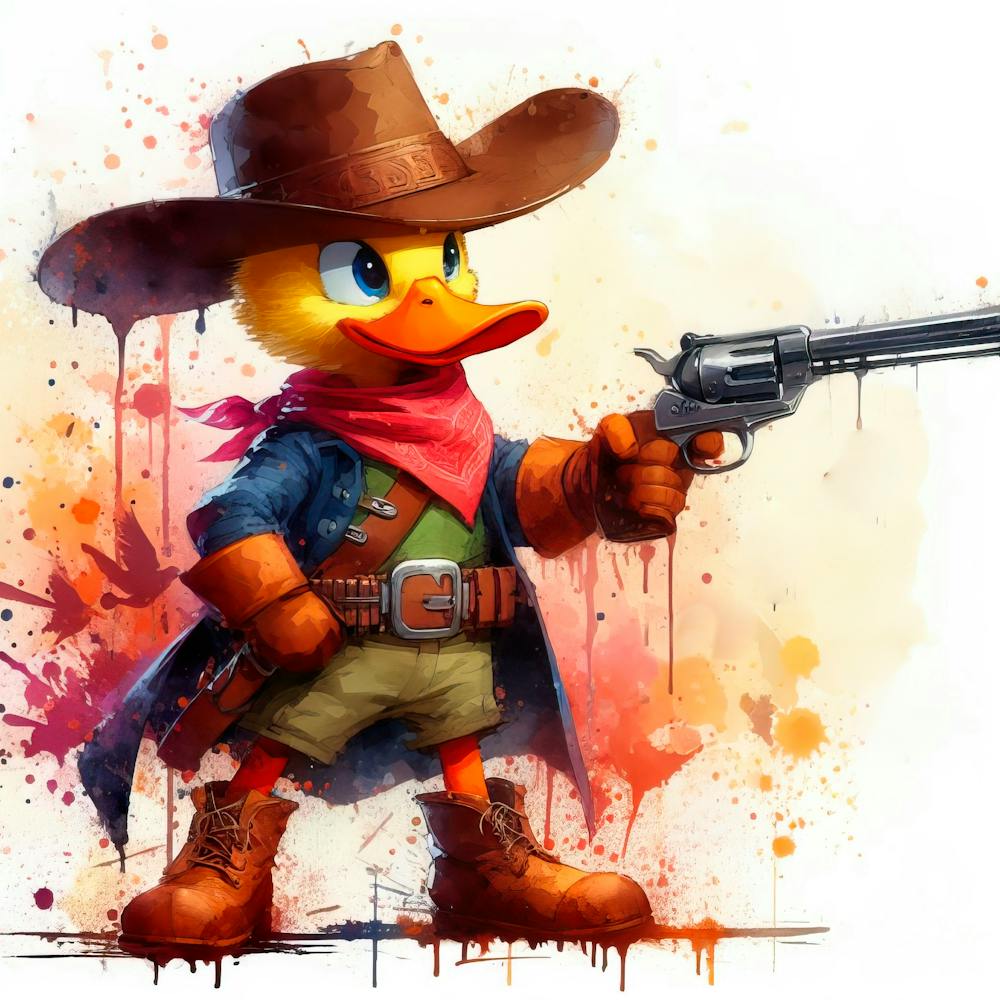 Ducky In Cowboy Hat