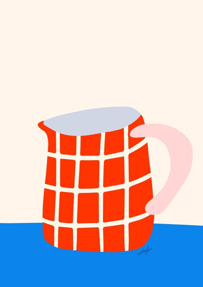 Orange Milk Jug