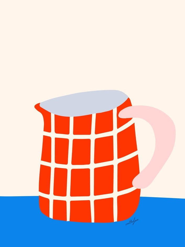 Orange Milk Jug