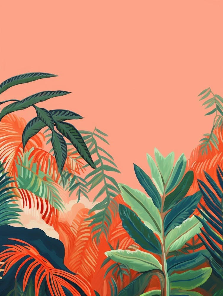 Boho Plant Painting Areca Palm 1