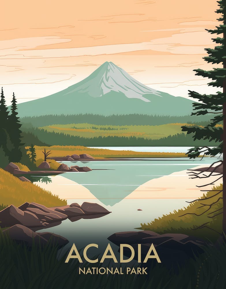 Acadia National Park Vintage Travel Poster 4