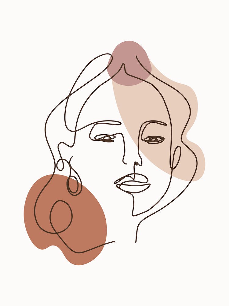 Abstract Minimalist Woman Lineart