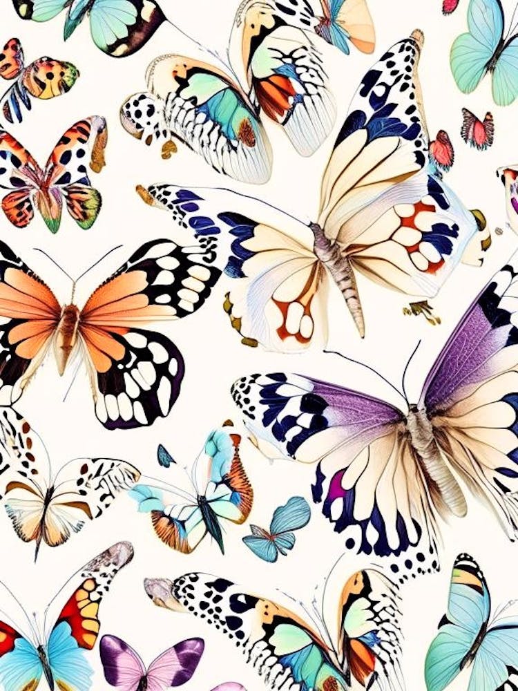 Butterflies Repeat Pattern Decoupage 3