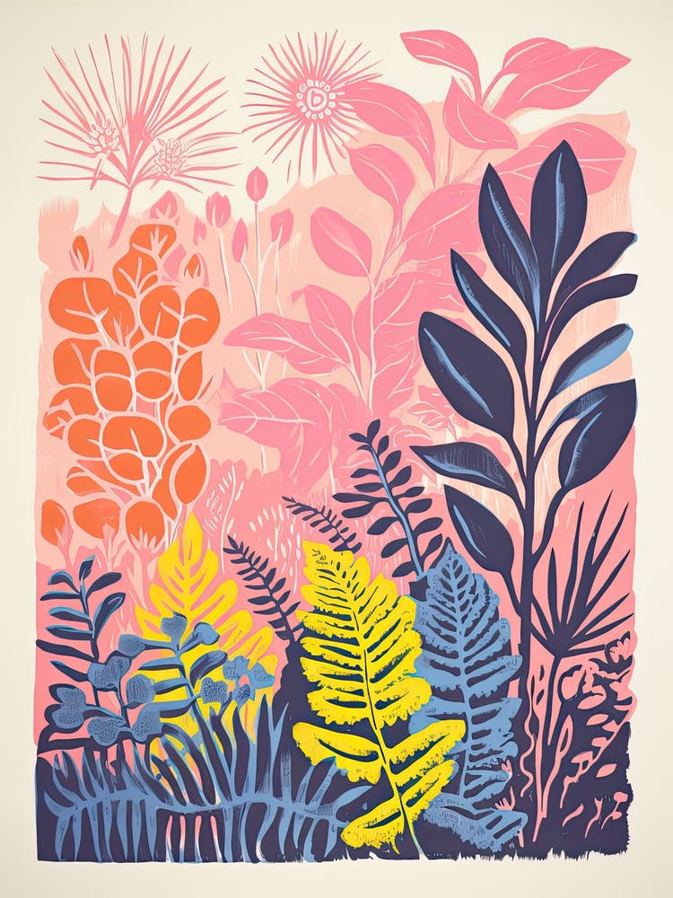Colourful Botanical Risograph Style 21