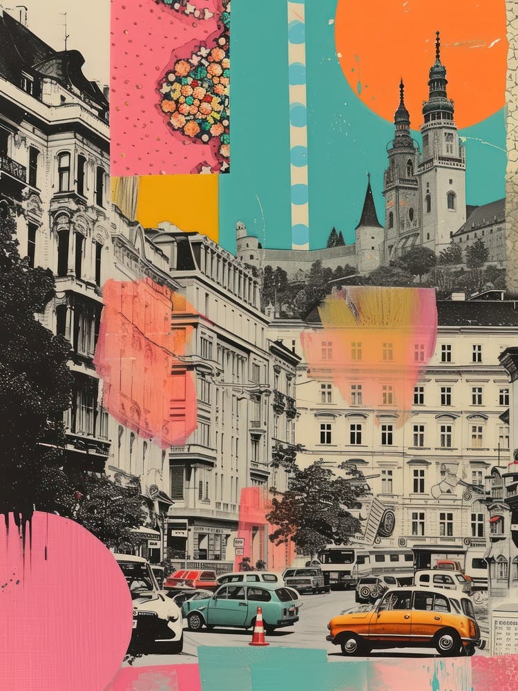 Vienna   Retro Collage Style 1