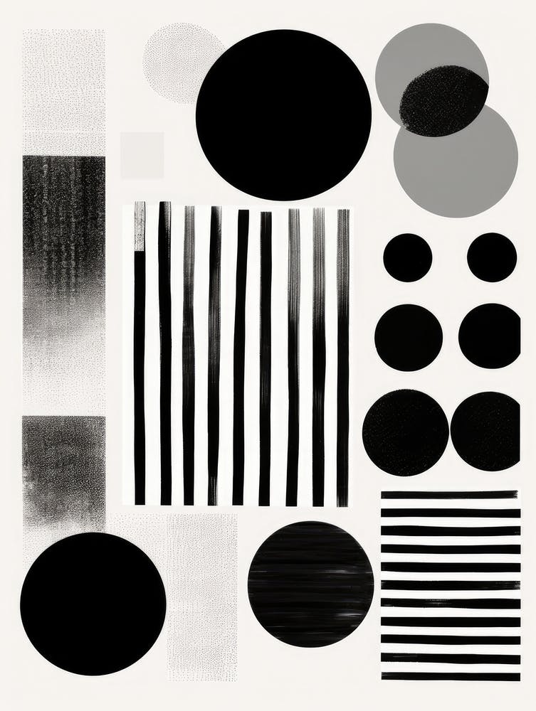 Black And White Abstract Painting 1