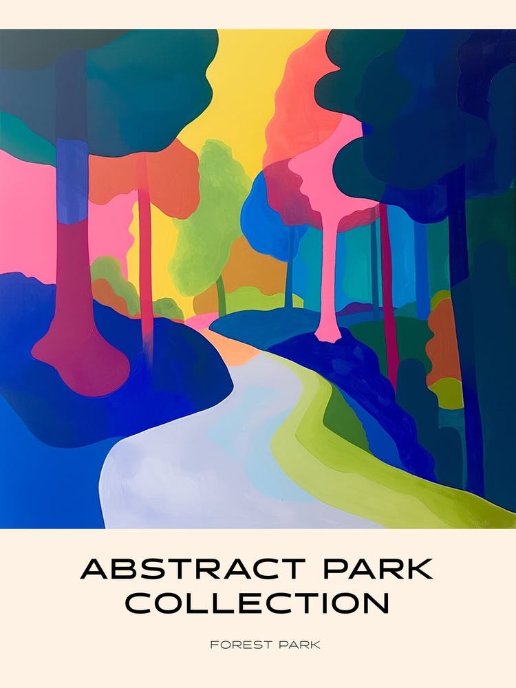 Abstract Park Collection Poster Forest Park St Louis 2