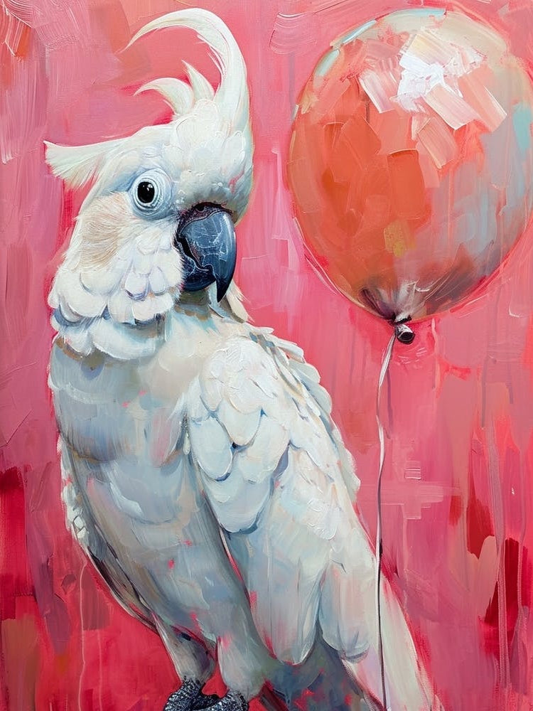Cute Cockatoo With Balloon