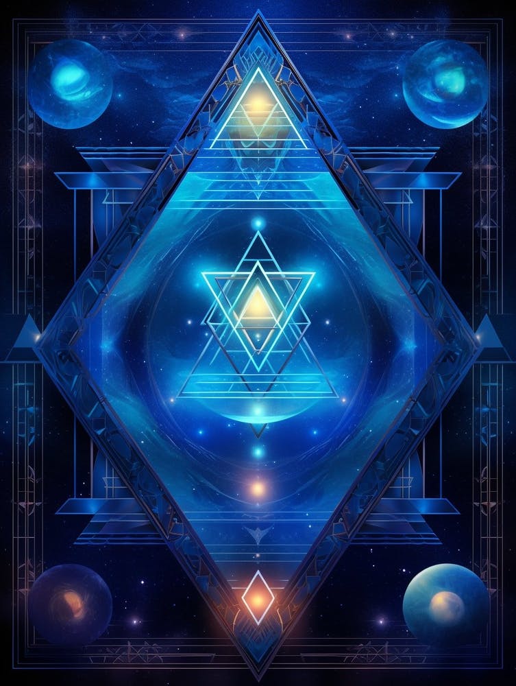 Celestial Abstract Geometric Illustration 5