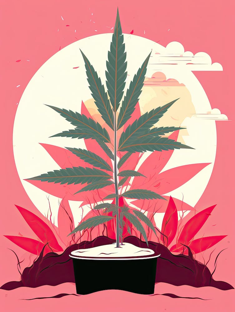 Marijuana Plant In A Pot, cannabis