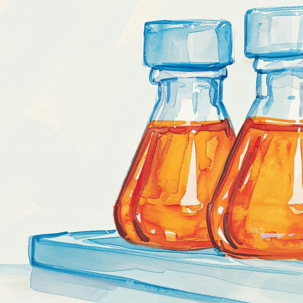 Illustration Of Two Flasks