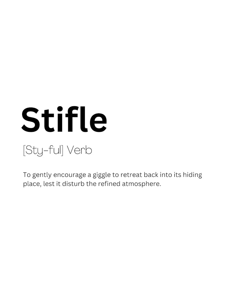 Stifle Definition Meaning