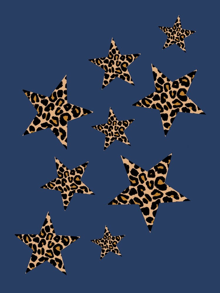 Starry Night Leopard Print Spot Stars