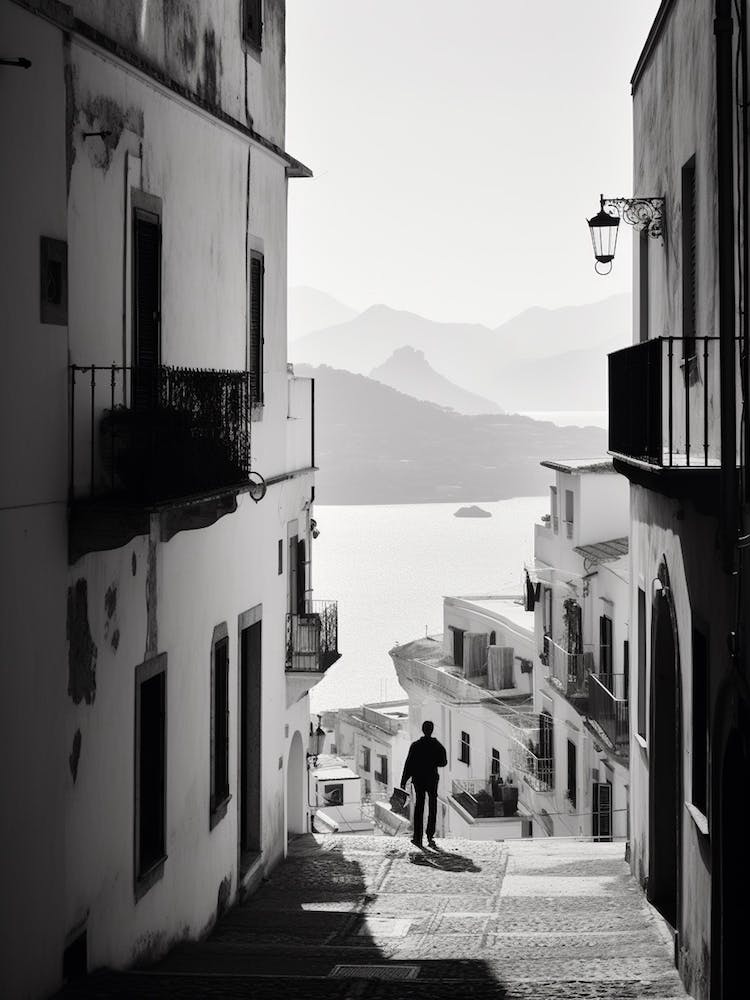 Amalfi Italy Mediterranean Black And White Photography Analogue 4