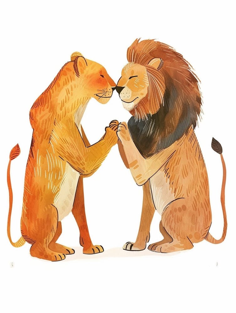 Barbary Lion Rituals Clipart 1