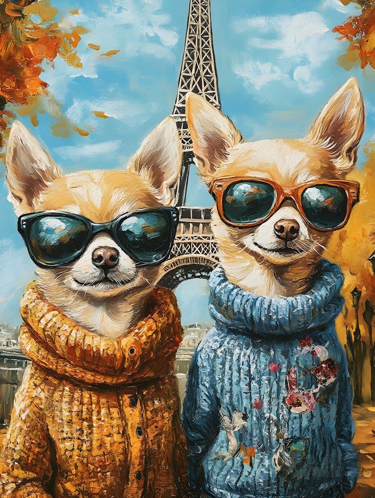 Autumn Chihuahuas In Paris 3