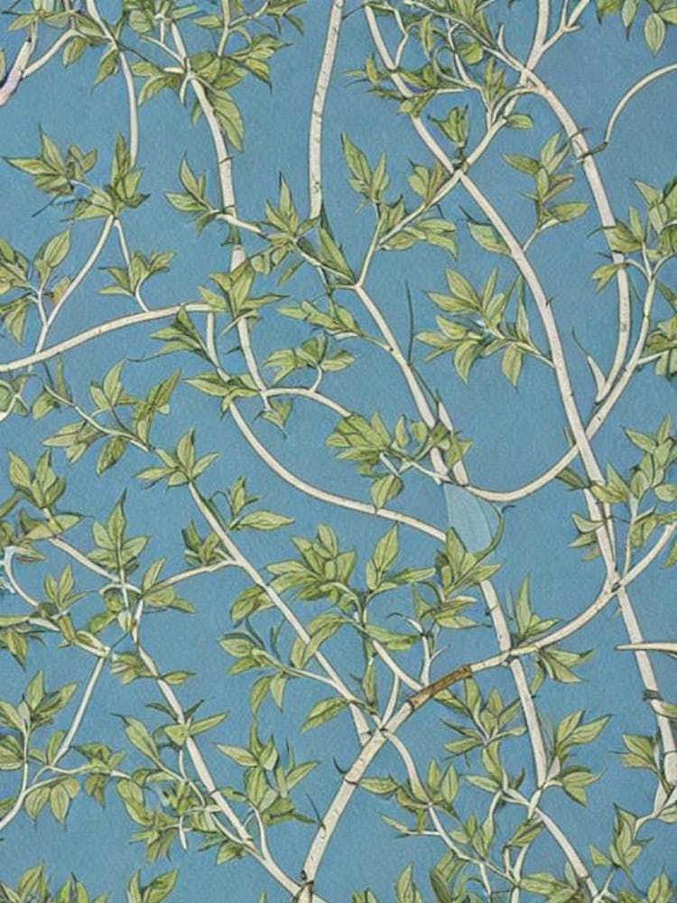 Largetooth Aspen 2 tree Vintage Botanical