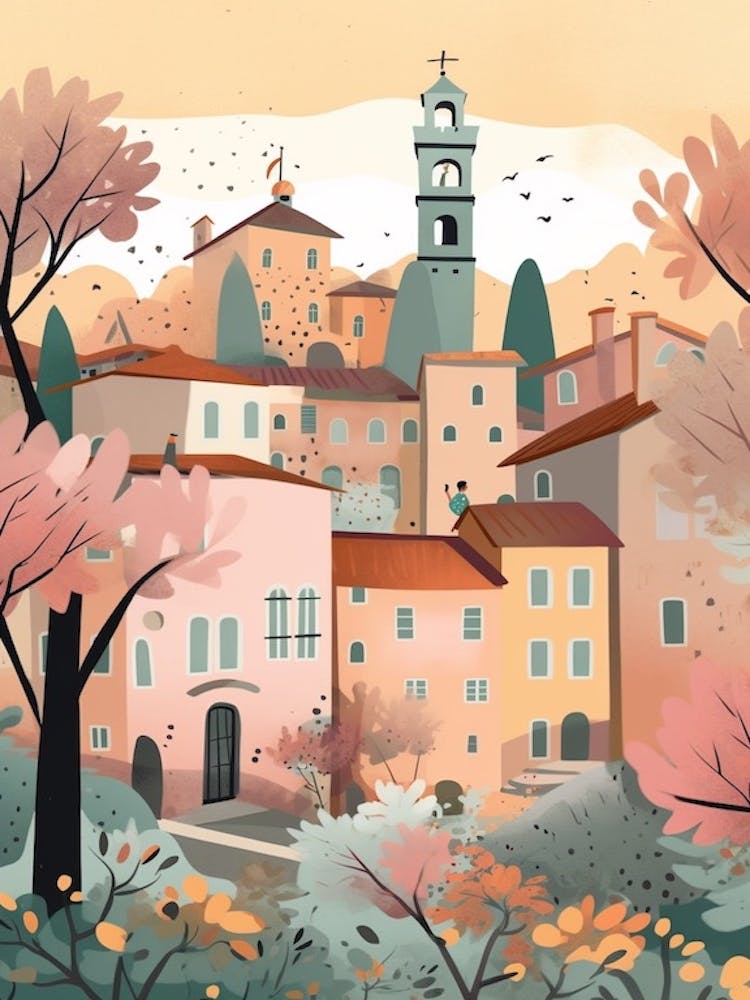 Lucca, Italy Illustration