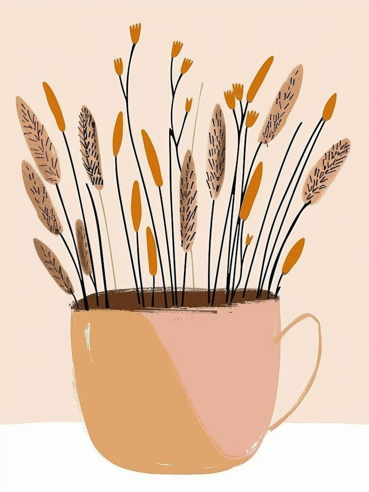 Illustration Of Wheat In A Cup