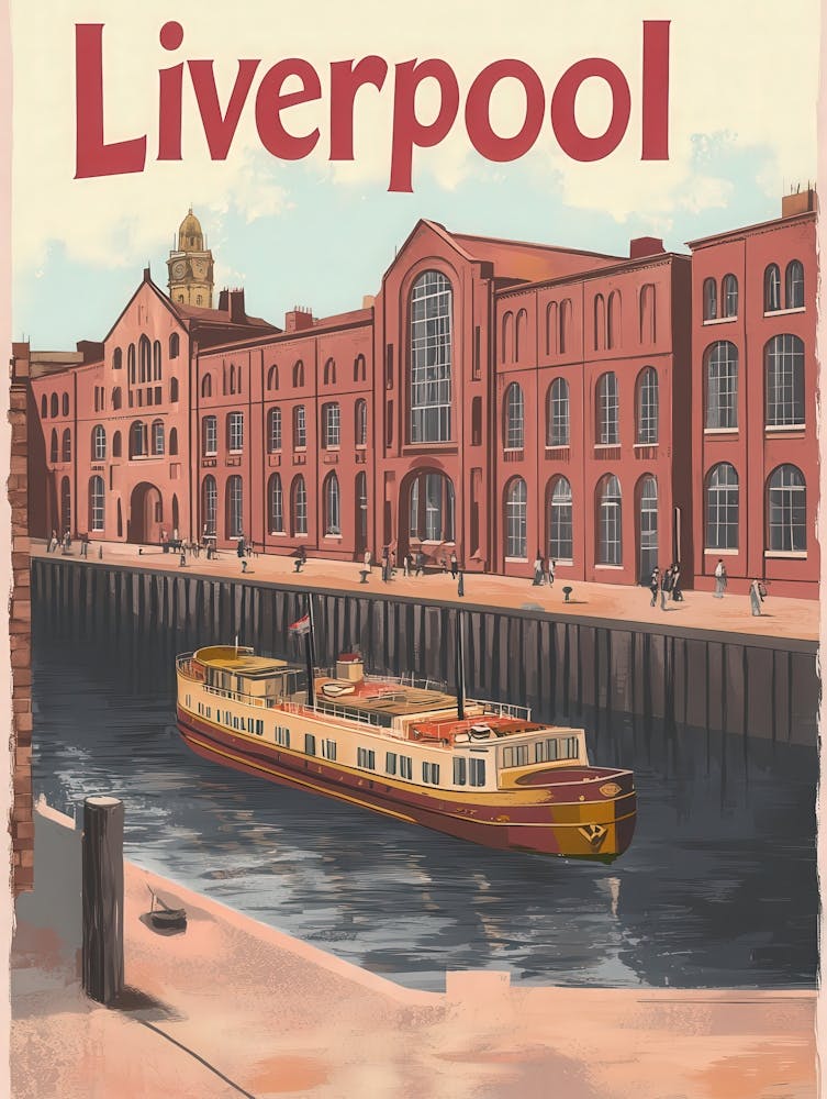 Aihrgdesign A Classic 1960s Travel Poster For Liverpool 5