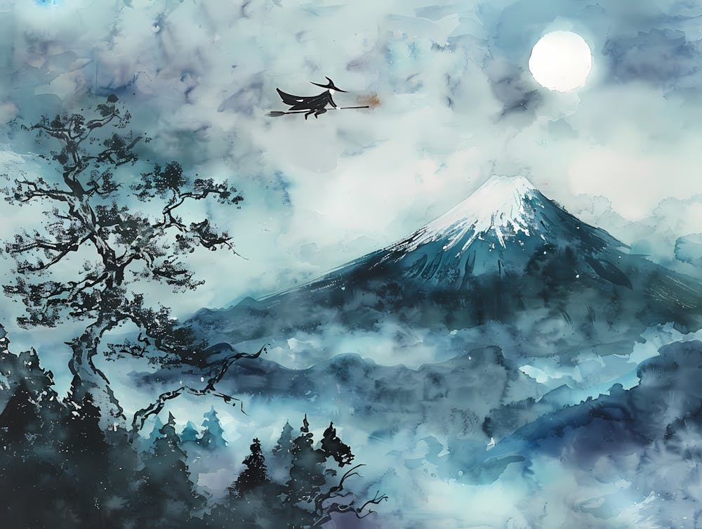 Mt Fuji And Witch