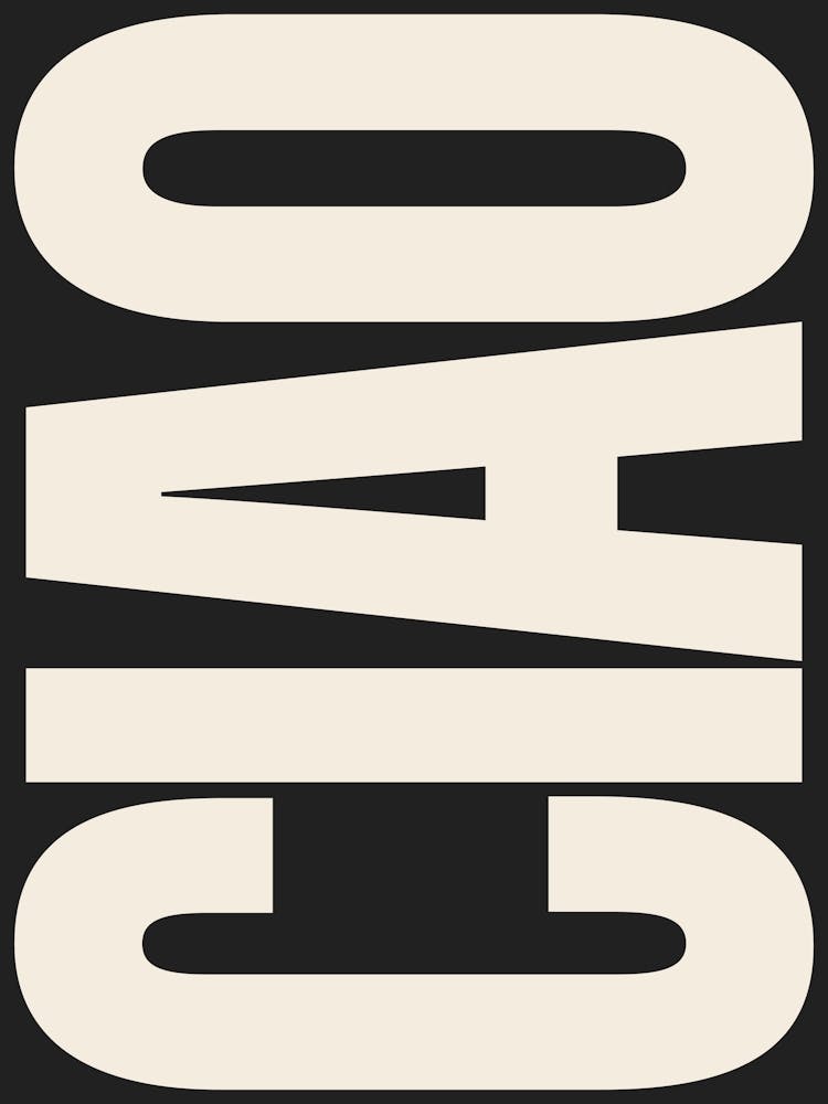 Ciao Typography - Beige and Black