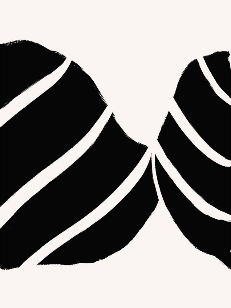 Schwarz-weiß gestreiftes Gemälde