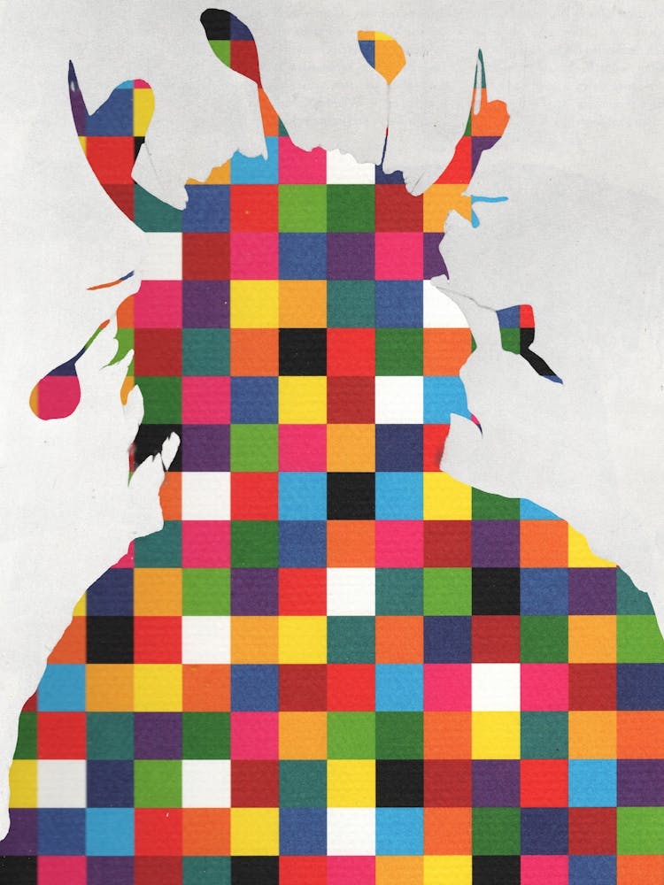 Indian Portrait Disaster · Kicking Bear Carré Coloré