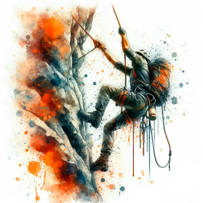 Climber On A Rock
