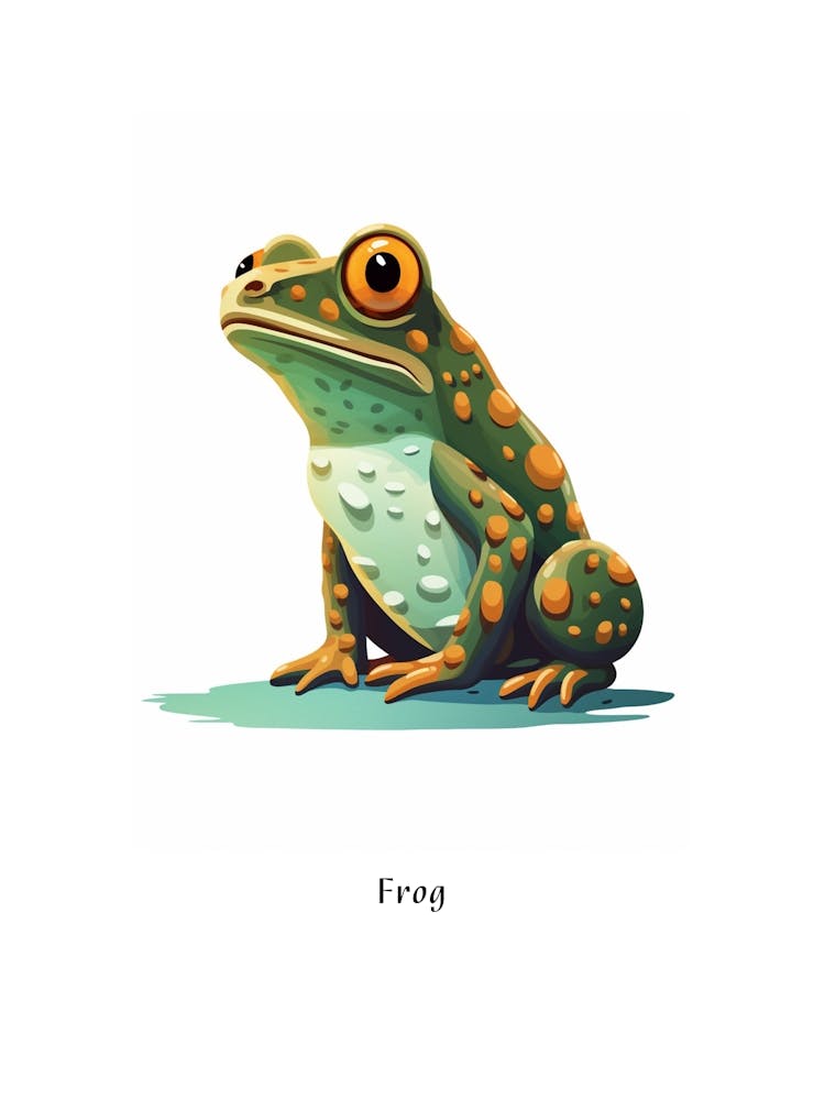 Frog Kids Animal Poster
