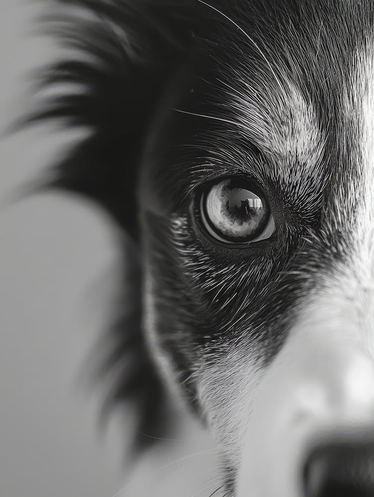 Black And White Dog Portrait 1