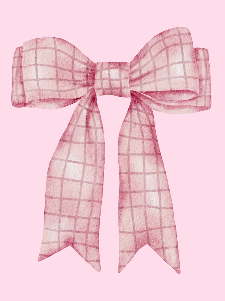 Pink Gingham Bow