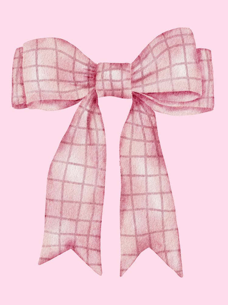 Pink Gingham Bow