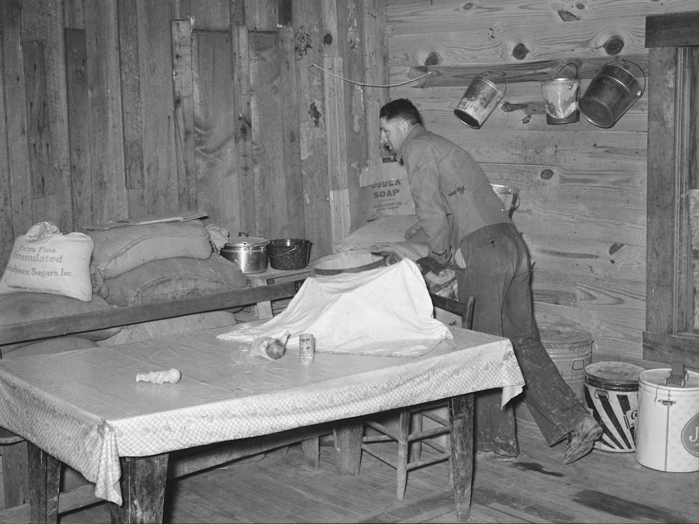 Corner Of Kitchen Of Tenant Farmer Living In Merigold, Mississippi, Background Photo, Sunflower Plantation By Russell