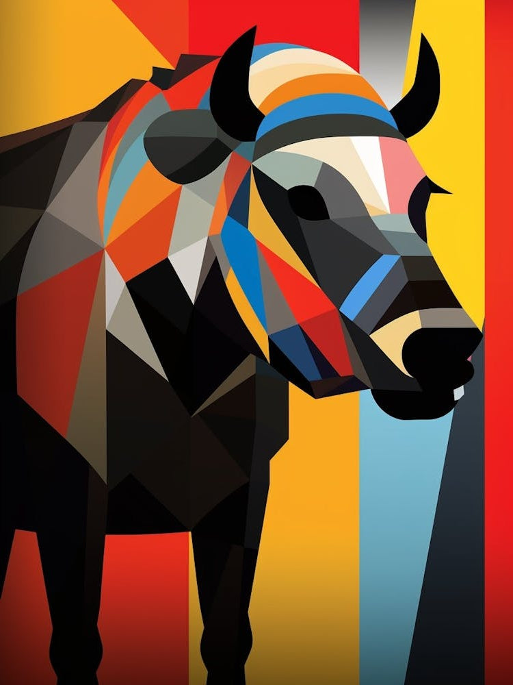 Bison Geometric Abstract 8