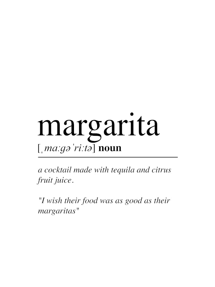 Margarita Cocktail Word