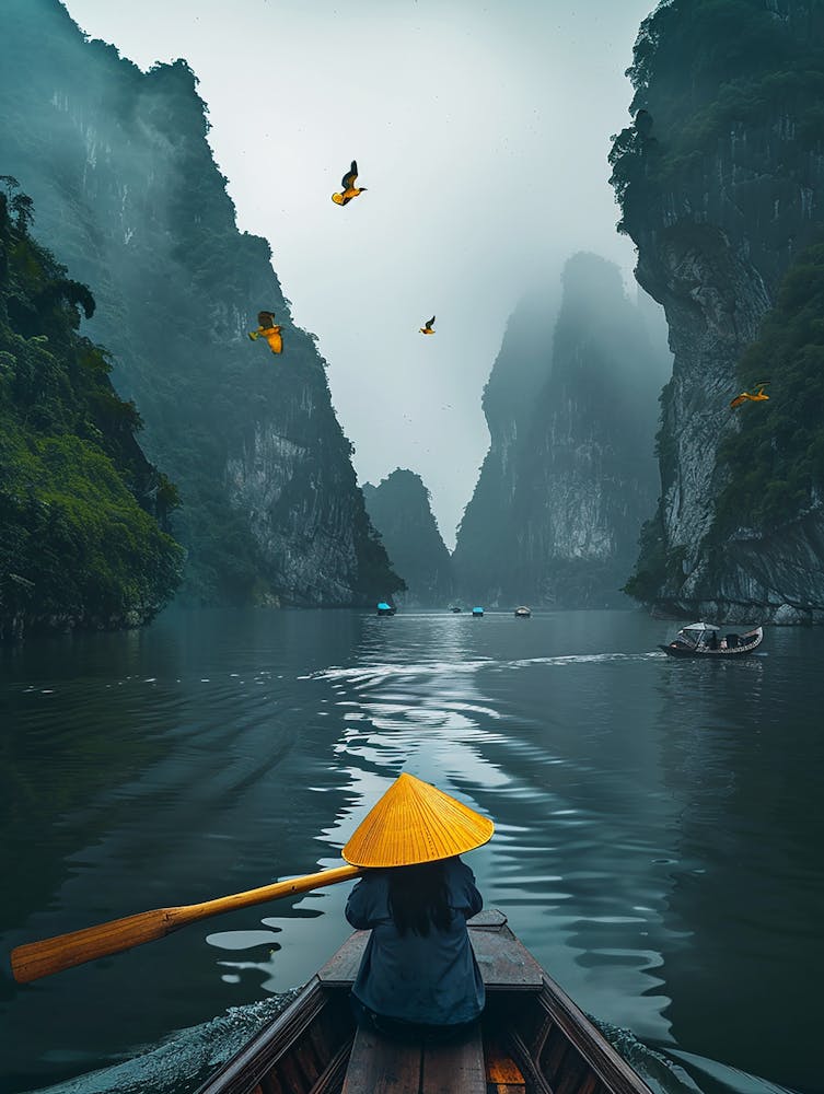 Woman In A Boat
