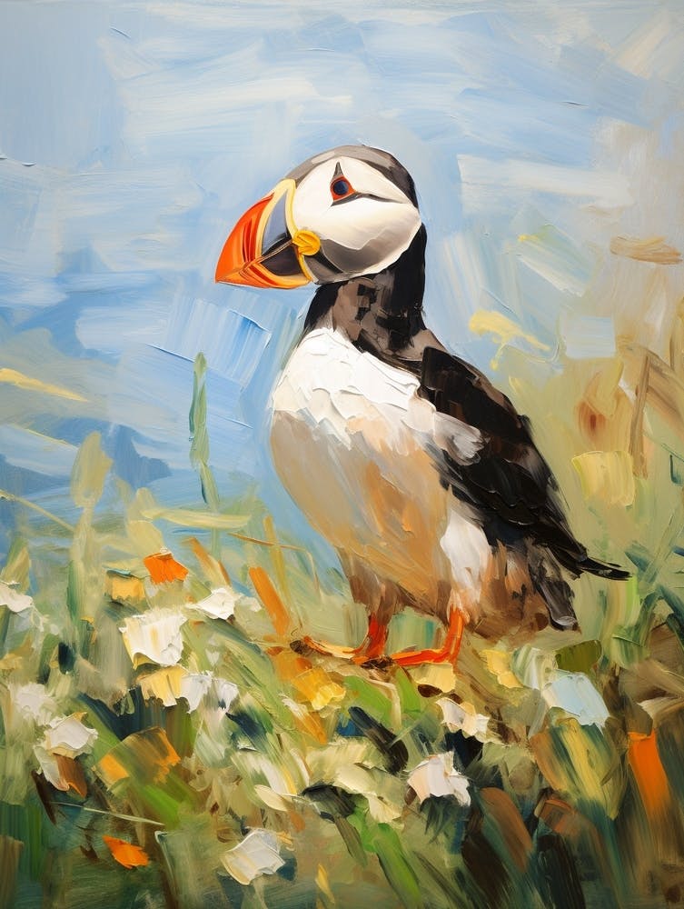 Bird Painting Puffin 2