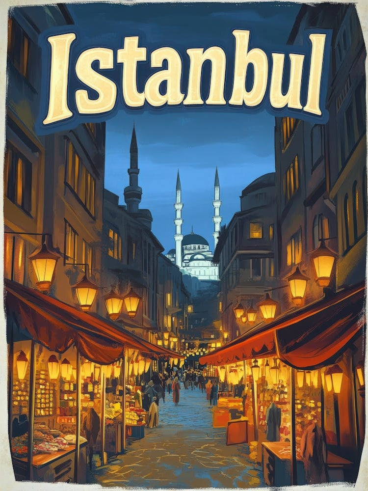 Aihrgdesign A Classic 1960s Travel Poster For Istanbul