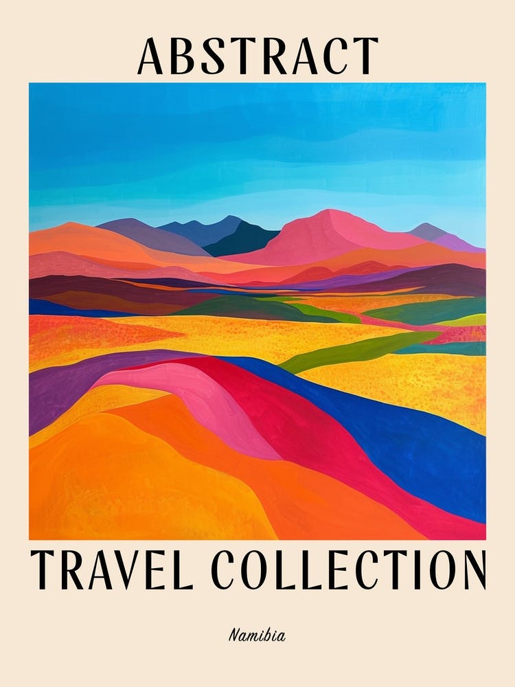 Abstract Travel Collection Poster Namibia 2
