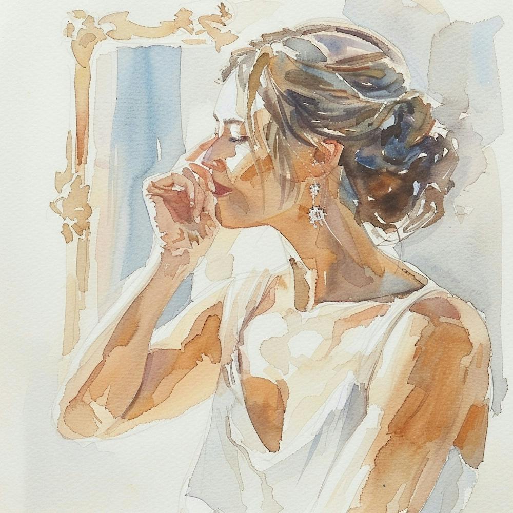 Watercolor Bride Getting Ready 1718372375 4