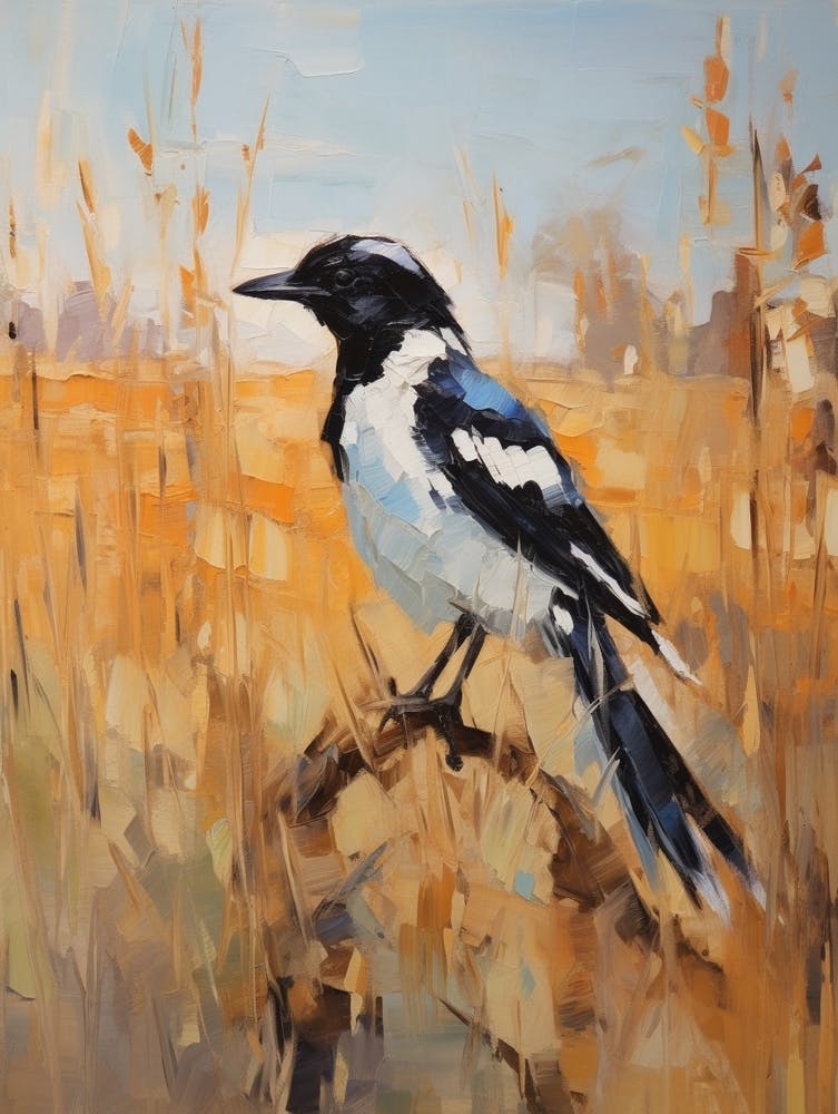 Bird Painting Magpie 2