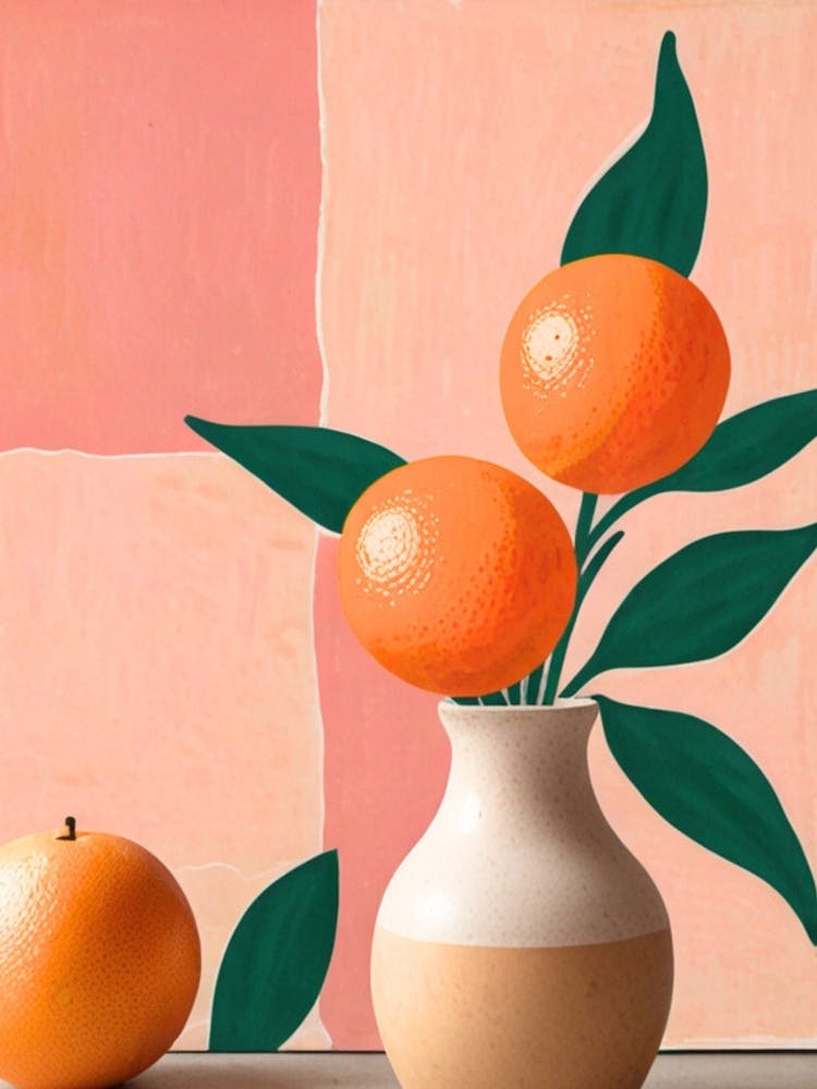 Oranges In A Vase