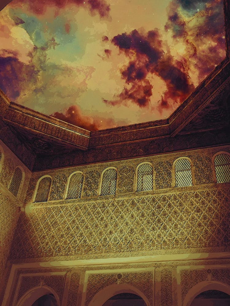 Palace Interior Afternoon Sky