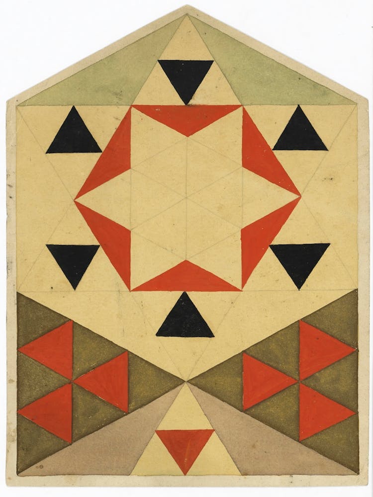 Geometric Study (Student Work) (1903), Egon Schiele