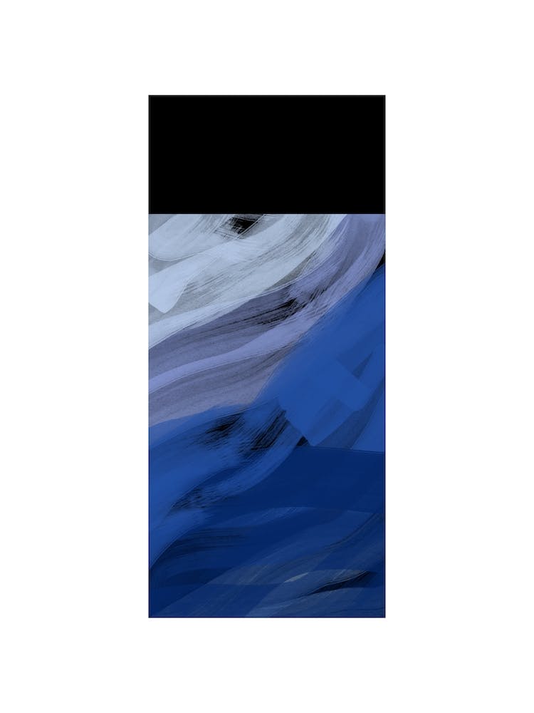Indigo Blue Wave Print