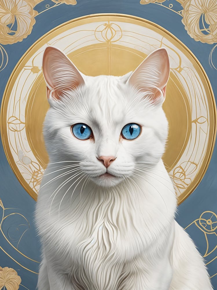 White Cat With Blue Eyes no1