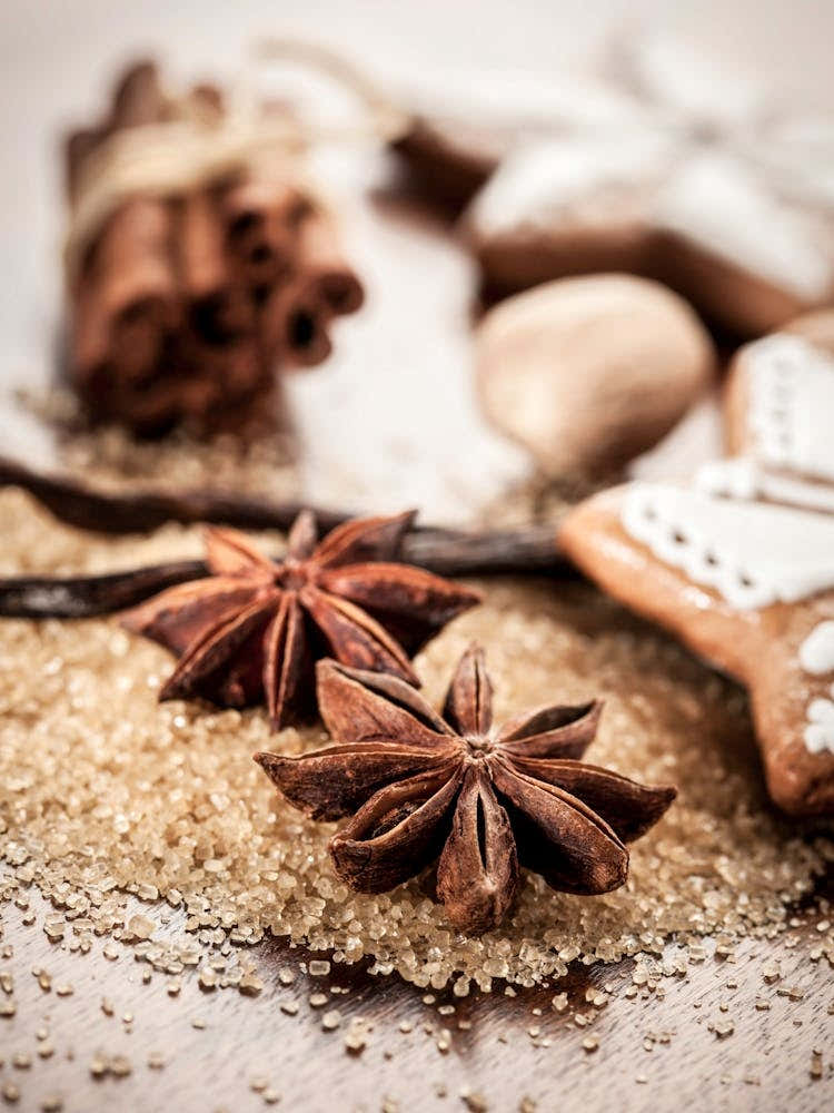 Anise Cinnamon On A Table