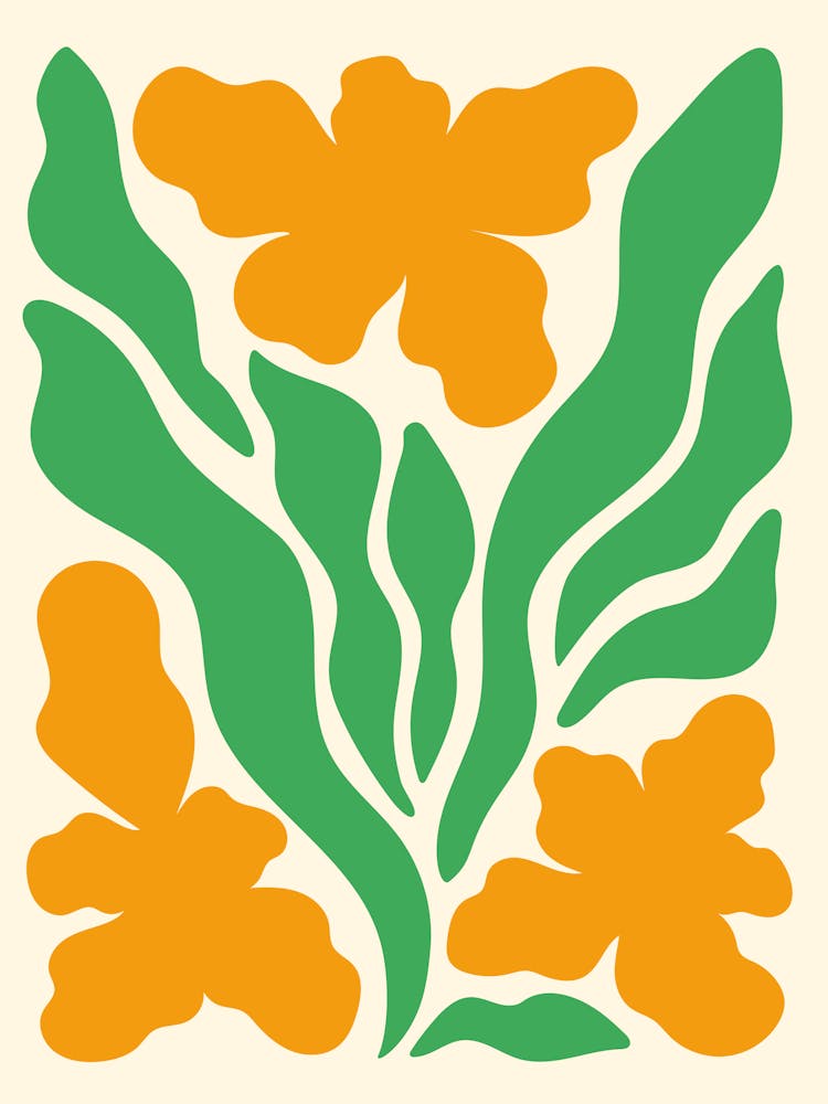 Orange And Green Flowers